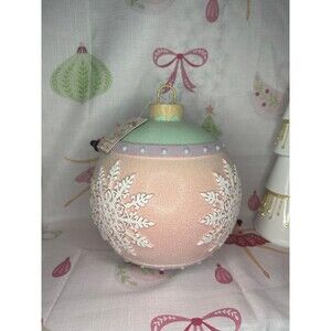 New Mrs. Claus' Bakery Pastel Pink Large Jumbo Ornament with Frosting